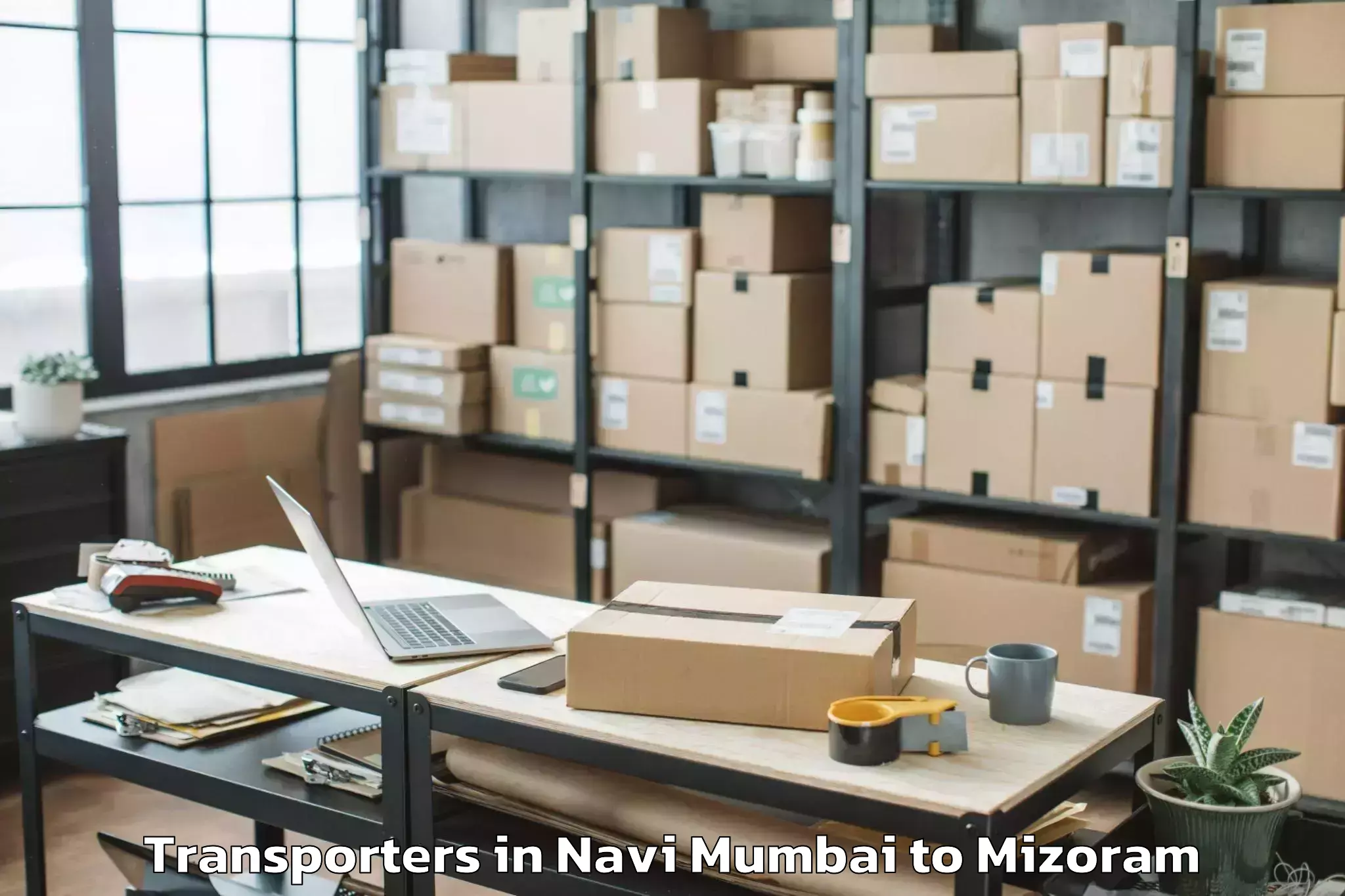 Book Navi Mumbai to Saitlaw Transporters Online